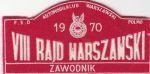 Naszywka z VIII Rajdu Warszawskiego-1970