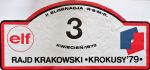 Tablica z Rajdu Krakowskiego załogi: Błażej Krupa / Piotr Mystkowski