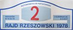 Tablica z Rajdu Rzeszowskiego załogi: Błażej Krupa / Piotr Mystkowski