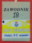 Identyfikator zawodnika z Rajdu Kormoran-88
