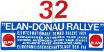 Tablica z Rajdu Dunaju załogi: Robert Mucha / Błażej Krupa