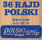 Plakietka z 36 Rajdu Polski-76