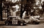 Nr 37. BMC Mini Cooper S załogi: Timo Mäkinen / Paul Easter i nr 45. Steyr Puch 650 TR załogi: Sobiesław Zasada / Ewa Zasada