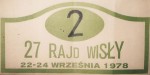 Tablica z 27 Rajdu Wisły załogi: Błażej Krupa / Piotr Mystkowski