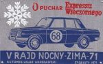 Metalowa plakietka z V Rajdu Nocnego-Zima-1971. (Z kolekcji Janusza Hancke)
